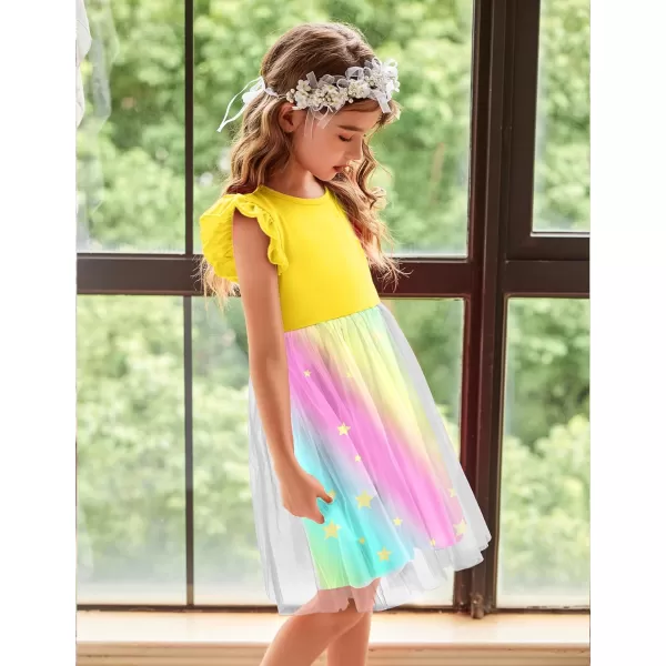 Arshiner Toddler Tutu Dress Little Girls Fluffy Summer Dresses Casual Party Tulle Sundress for Kids 2-6Y