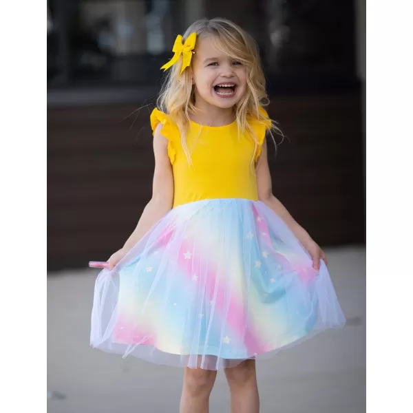 Arshiner Toddler Tutu Dress Little Girls Fluffy Summer Dresses Casual Party Tulle Sundress for Kids 2-6Y