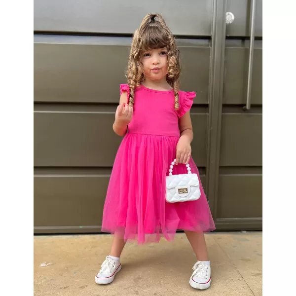 Arshiner Toddler Tutu Dress Little Girls Fluffy Summer Dresses Casual Party Tulle Sundress for Kids 2-6Y
