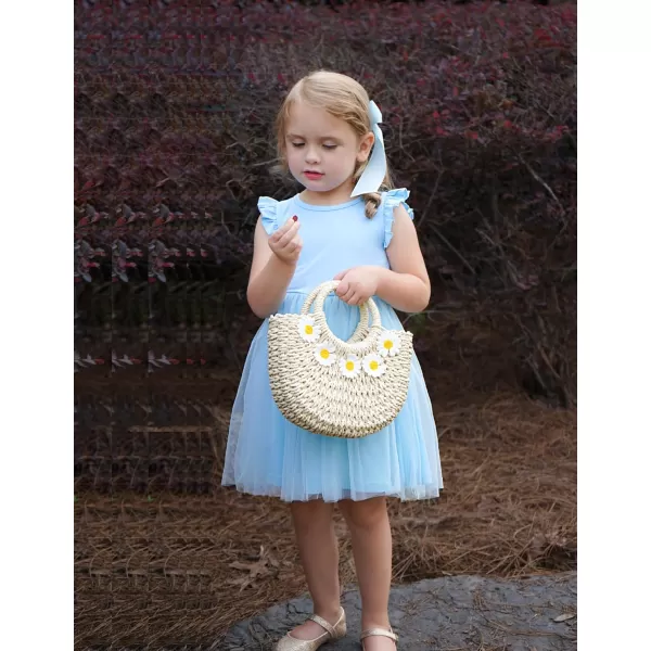 Arshiner Toddler Tutu Dress Little Girls Fluffy Summer Dresses Casual Party Tulle Sundress for Kids 2-6Y
