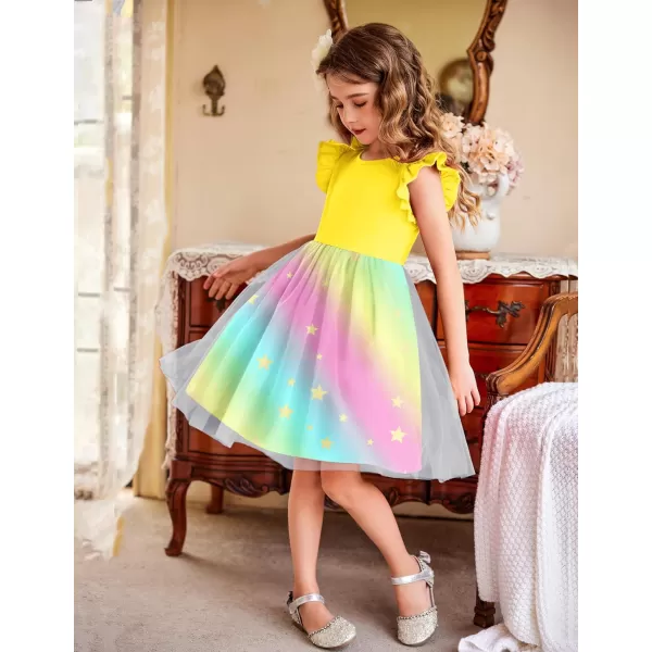 Arshiner Toddler Tutu Dress Little Girls Fluffy Summer Dresses Casual Party Tulle Sundress for Kids 2-6Y