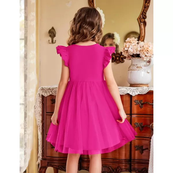 Arshiner Toddler Tutu Dress Little Girls Fluffy Summer Dresses Casual Party Tulle Sundress for Kids 2-6Y