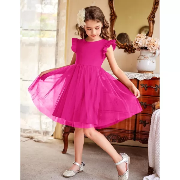Arshiner Toddler Tutu Dress Little Girls Fluffy Summer Dresses Casual Party Tulle Sundress for Kids 2-6Y