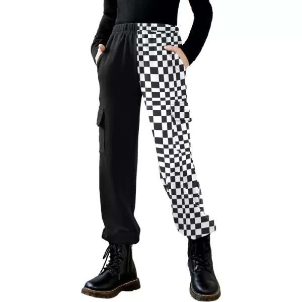 Arshiner Girls Joggers Sweatpants Kids Cargo Loose High Waisted Pants with Pockets 5-16 Years