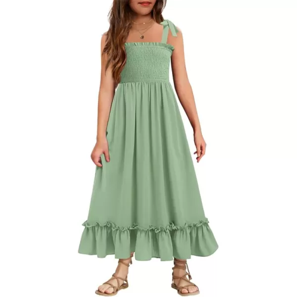 Arshiner Girls Summer Dress Boho Beach Casual Smocked Maxi Dresses 6-13 Years