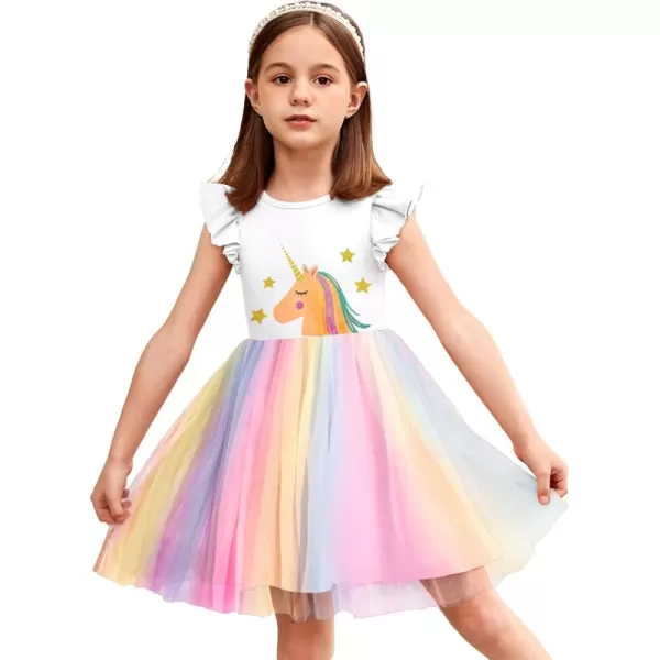Arshiner Toddler Tutu Dress Little Girls Fluffy Summer Dresses Casual Party Tulle Sundress for Kids 2-6Y