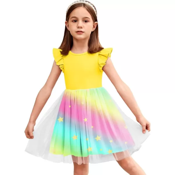 Arshiner Toddler Tutu Dress Little Girls Fluffy Summer Dresses Casual Party Tulle Sundress for Kids 2-6Y
