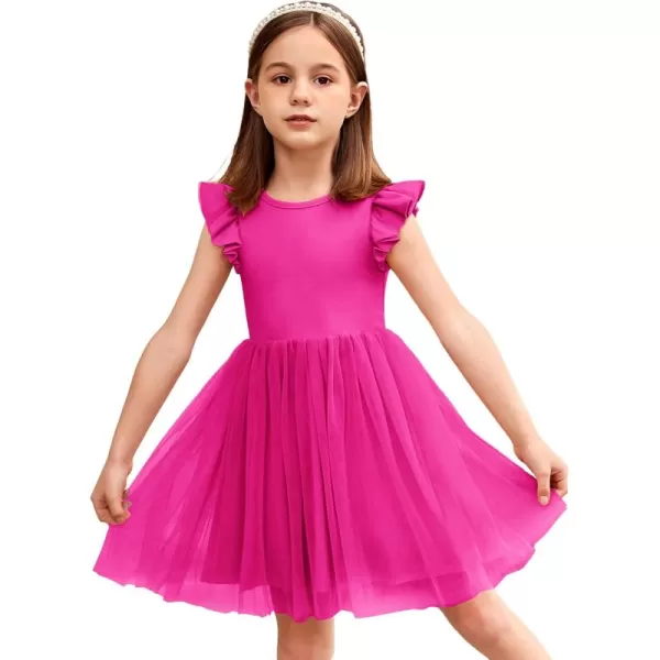Arshiner Toddler Tutu Dress Little Girls Fluffy Summer Dresses Casual Party Tulle Sundress for Kids 2-6Y