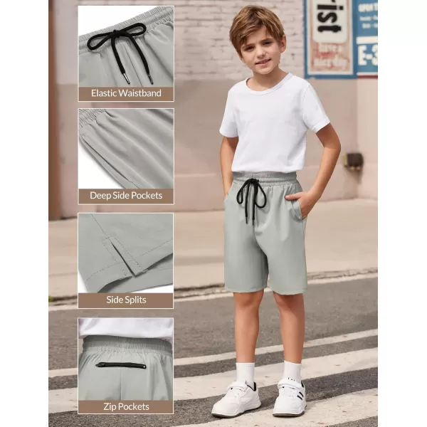 Arshiner Boys Athletic Shorts Kids Youth Quick Dry Summer Shorts Running Hiking Casual with Pockets 5-13 Years