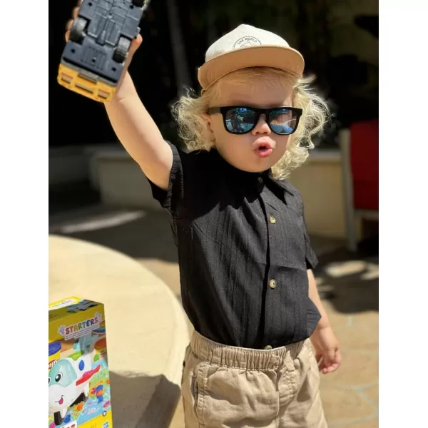 Arshiner Boys Casual Short Sleeve Button Down Shirt Collared Beach Shirt Size 3-12 Years Old