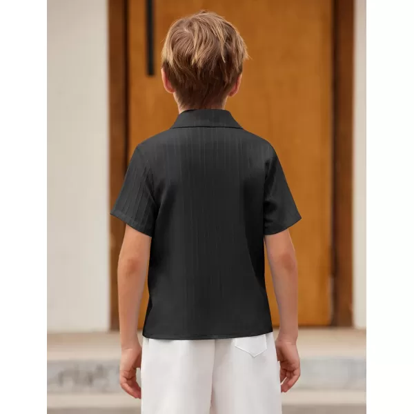 Arshiner Boys Casual Short Sleeve Button Down Shirt Collared Beach Shirt Size 3-12 Years Old