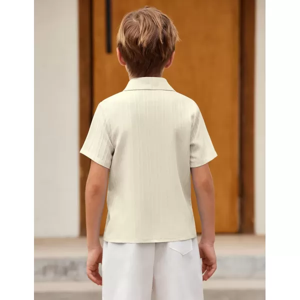 Arshiner Boys Casual Short Sleeve Button Down Shirt Collared Beach Shirt Size 3-12 Years Old