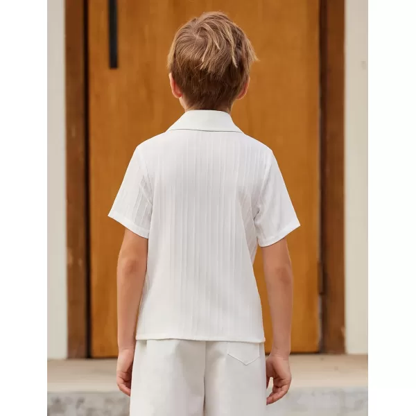 Arshiner Boys Casual Short Sleeve Button Down Shirt Collared Beach Shirt Size 3-12 Years Old