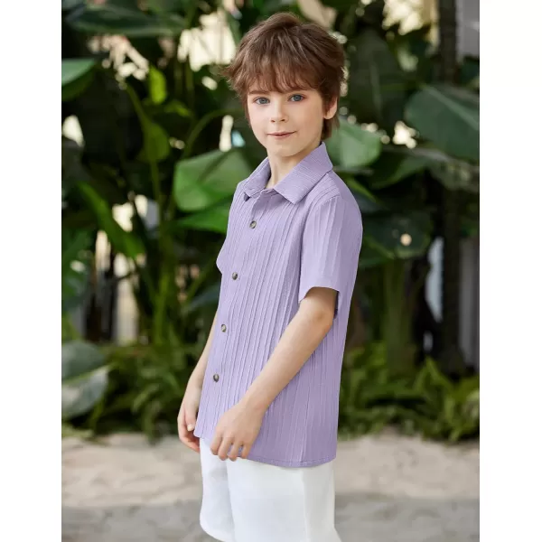 Arshiner Boys Casual Short Sleeve Button Down Shirt Collared Beach Shirt Size 3-12 Years Old