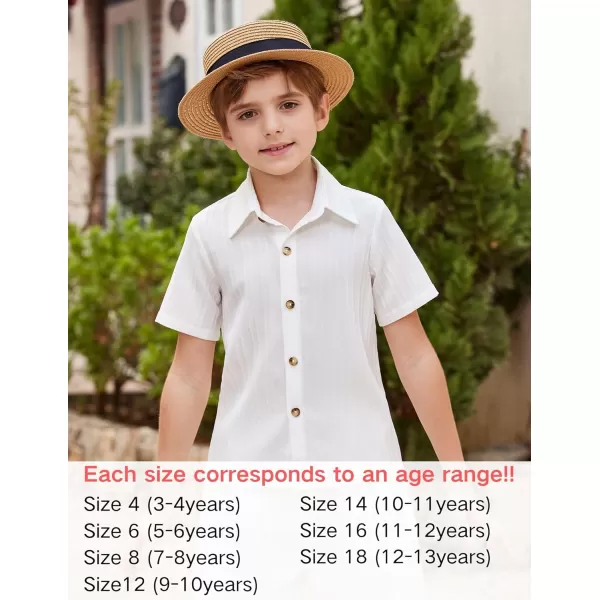 Arshiner Boys Casual Short Sleeve Button Down Shirt Collared Beach Shirt Size 3-12 Years Old