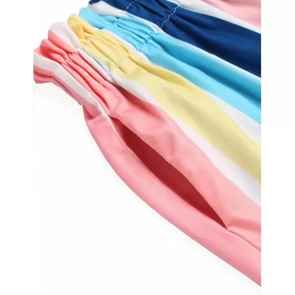 Arshiner Girls 2 Piece Outfits Summer Clothes Ruffle Short Sleeve Shirts Top and High Waist Paper Bag Shorts Set with Pockets