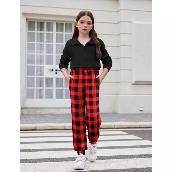 Arshiner Girls 2 Piece Outfits Sweatsuit Set Half Zip Lapel Collar Long Sleeve Sweatshirt Sweatpant Tracksuit Sets