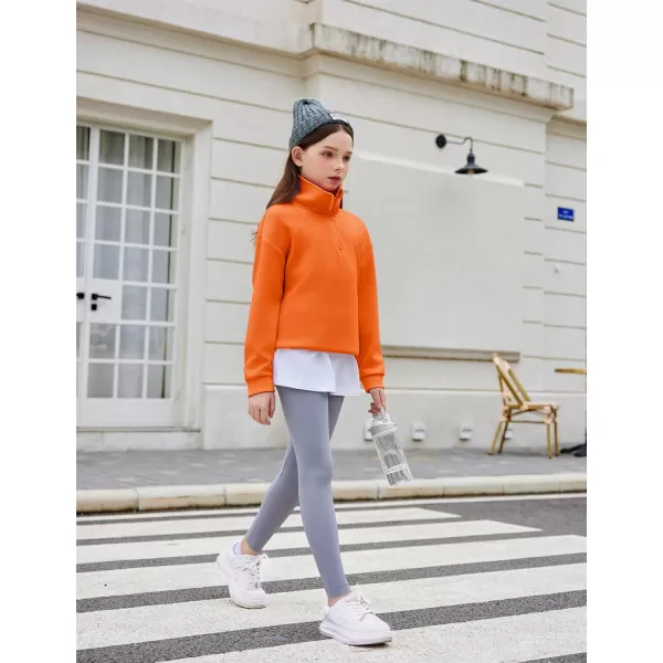 Arshiner Girls 2 Piece Outfits Sweatsuit Set Half Zip Lapel Collar Long Sleeve Sweatshirt Sweatpant Tracksuit Sets