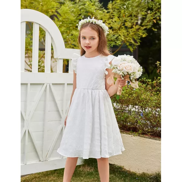 Arshiner Girls Dress Casual Ruffle Sleeveless A Line Summer Dresses with Pockets 4-12 Years