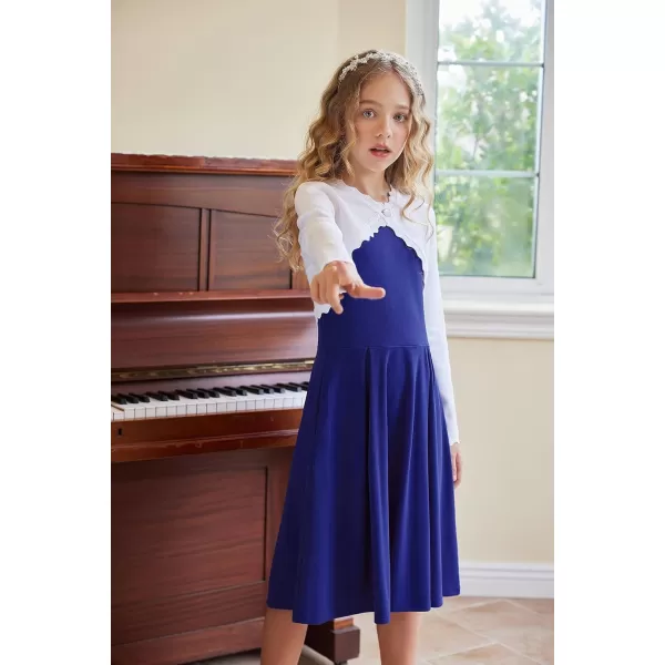 Arshiner Girls' Dress Halter Neck Summer Sundress Sleeveless Elegant A-line Pockets Party Dress