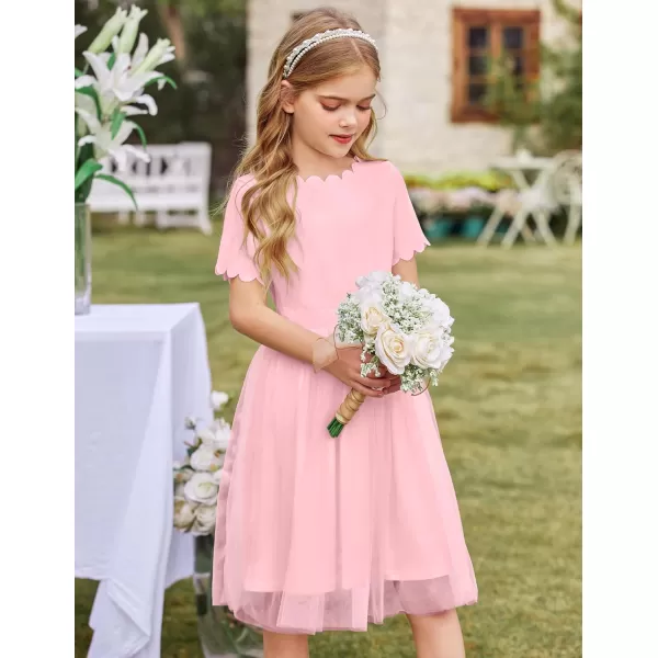 Arshiner Girls Dress Tutu Fluffy Summer Dresses Belted Wedding Party Flower Girls' Dress Size 3-11 Years