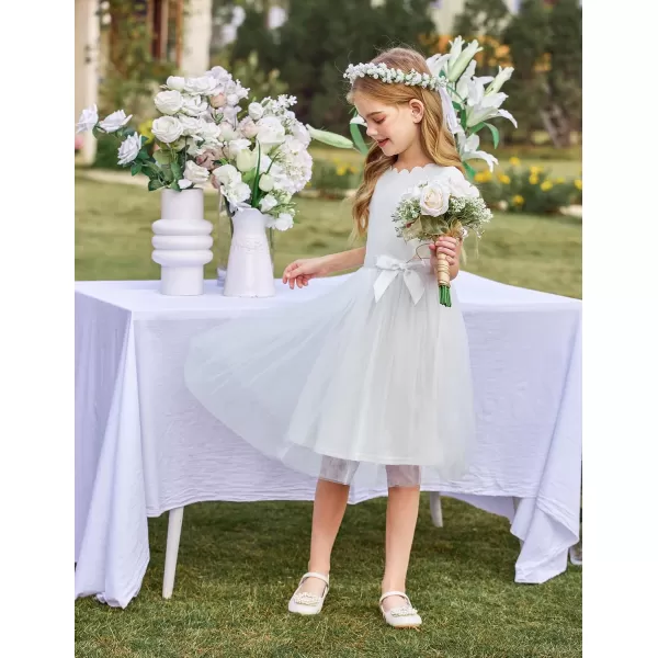 Arshiner Girls Dress Tutu Fluffy Summer Dresses Belted Wedding Party Flower Girls' Dress Size 3-11 Years