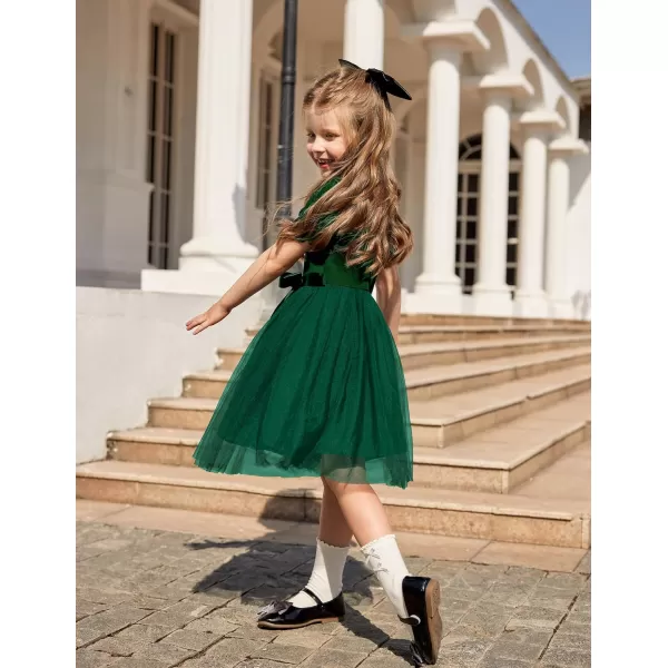 Arshiner Girls Dress Tutu Fluffy Summer Dresses Belted Wedding Party Flower Girls' Dress Size 3-11 Years