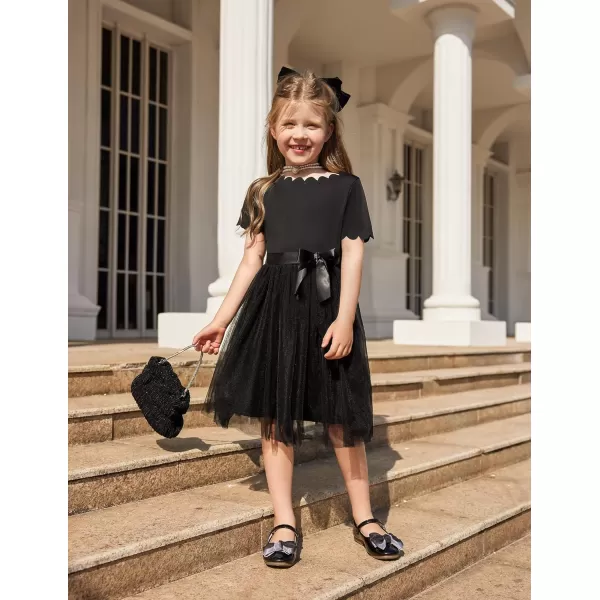 Arshiner Girls Dress Tutu Fluffy Summer Dresses Belted Wedding Party Flower Girls' Dress Size 3-11 Years