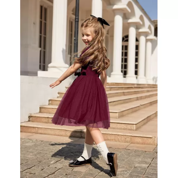 Arshiner Girls Dress Tutu Fluffy Summer Dresses Belted Wedding Party Flower Girls' Dress Size 3-11 Years