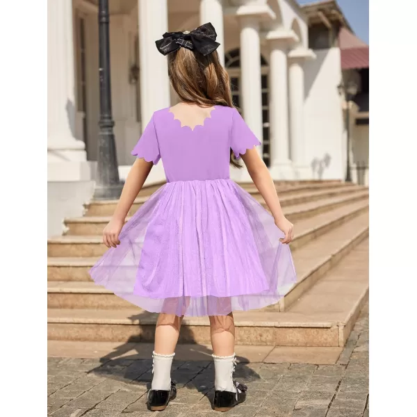 Arshiner Girls Dress Tutu Fluffy Summer Dresses Belted Wedding Party Flower Girls' Dress Size 3-11 Years