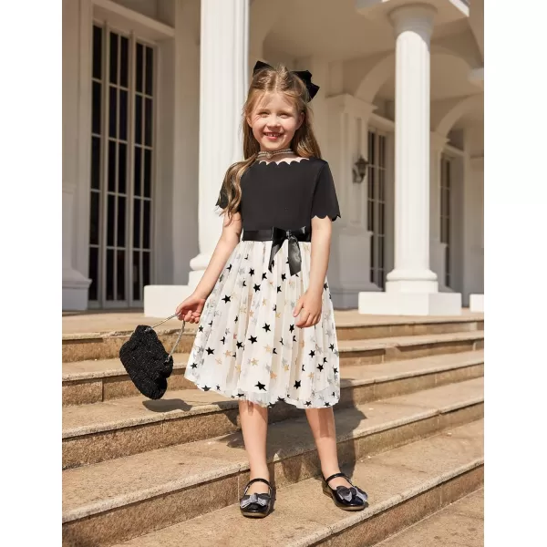 Arshiner Girls Dress Tutu Fluffy Summer Dresses Belted Wedding Party Flower Girls' Dress Size 3-11 Years