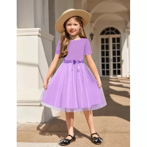 Arshiner Girls Dress Tutu Fluffy Summer Dresses Belted Wedding Party Flower Girls' Dress Size 3-11 Years