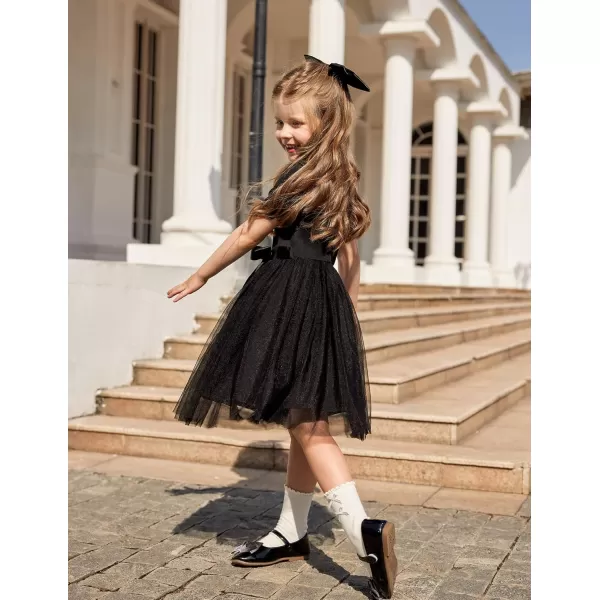 Arshiner Girls Dress Tutu Fluffy Summer Dresses Belted Wedding Party Flower Girls' Dress Size 3-11 Years