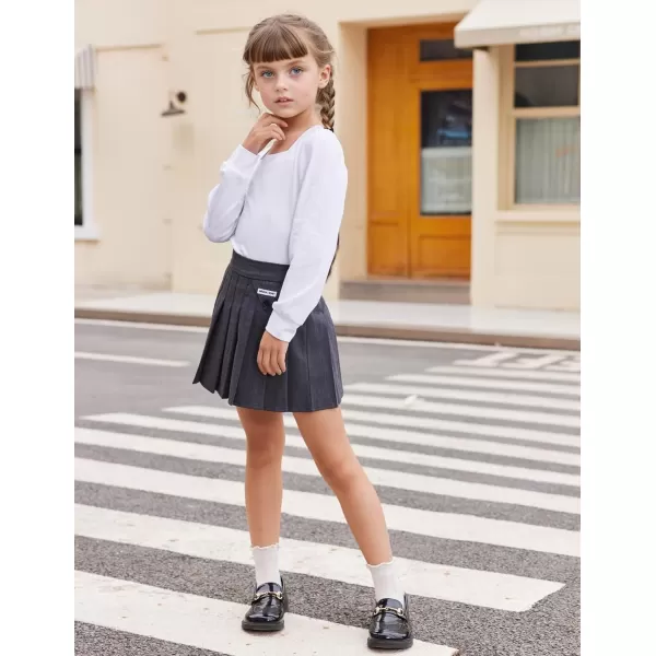 Arshiner Girls Shirt Casual Square Neck Long Sleeve Shirts Fall Winter Tunic Tops For Girls 5-12 Years