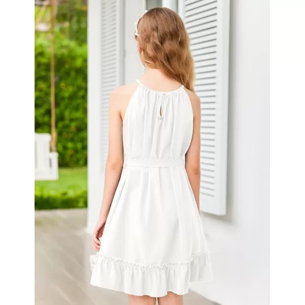 Arshiner Girls Summer Dress Halter Neck Sundress A-Line Swing Party Dresses