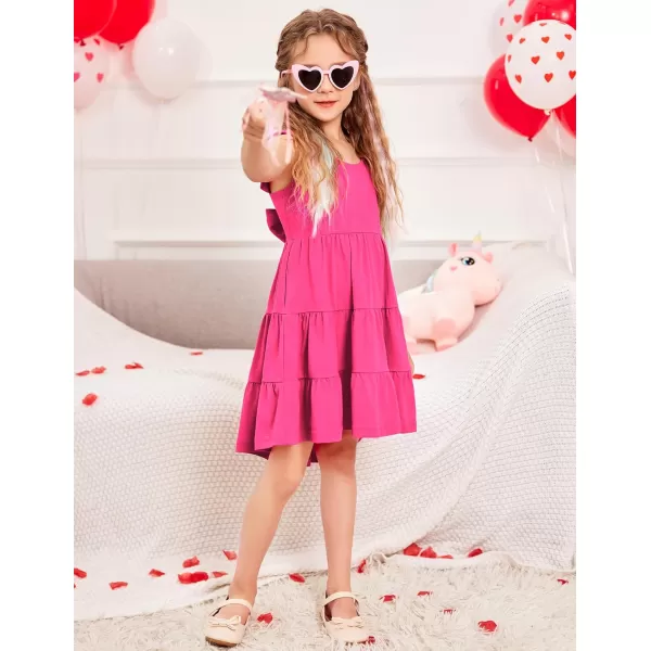 Arshiner Toddler Dress Little Girls Summer Cotton Backless High Low Hem Beach Casual Sundress with Pockets