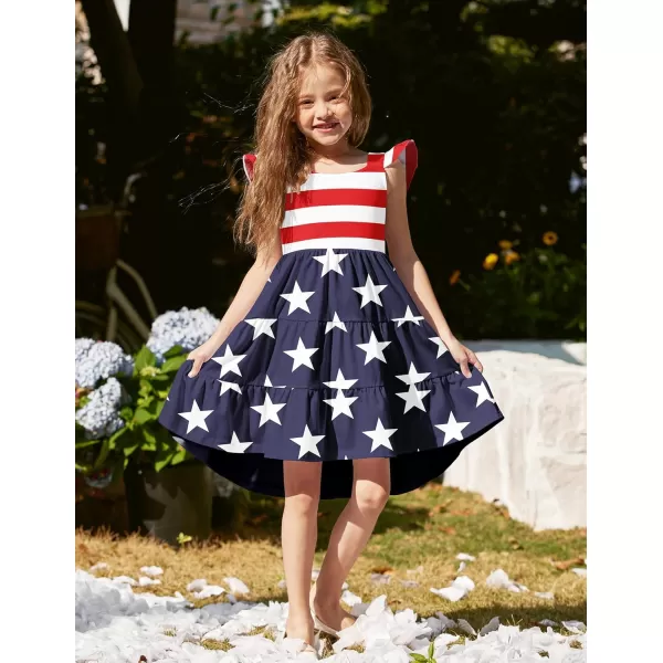 Arshiner Toddler Dress Little Girls Summer Cotton Backless High Low Hem Beach Casual Sundress with Pockets