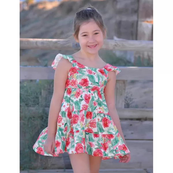 Arshiner Toddler Dress Little Girls Summer Cotton Backless High Low Hem Beach Casual Sundress with Pockets