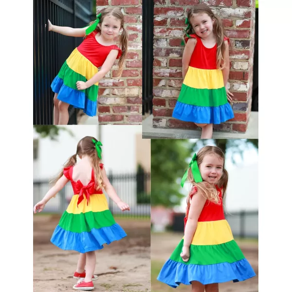 Arshiner Toddler Dress Little Girls Summer Cotton Backless High Low Hem Beach Casual Sundress with Pockets