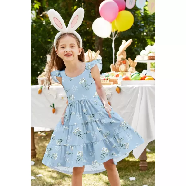 Arshiner Toddler Dress Little Girls Summer Cotton Backless High Low Hem Beach Casual Sundress with Pockets