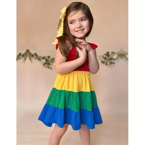 Arshiner Toddler Dress Little Girls Summer Cotton Backless High Low Hem Beach Casual Sundress with Pockets