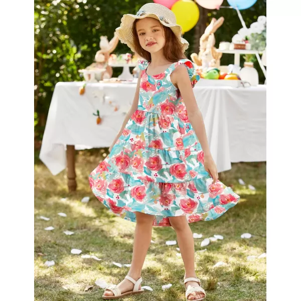 Arshiner Toddler Dress Little Girls Summer Cotton Backless High Low Hem Beach Casual Sundress with Pockets