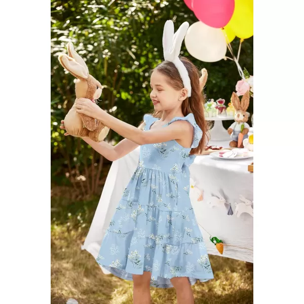 Arshiner Toddler Dress Little Girls Summer Cotton Backless High Low Hem Beach Casual Sundress with Pockets