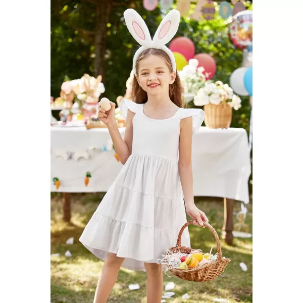 Arshiner Toddler Dress Little Girls Summer Cotton Backless High Low Hem Beach Casual Sundress with Pockets