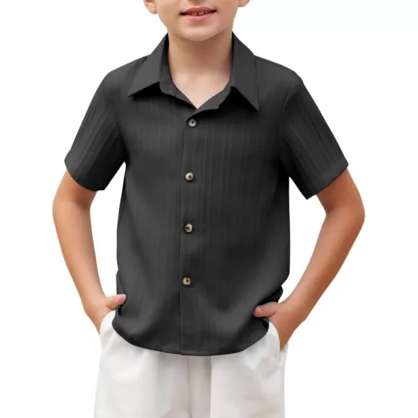 Arshiner Boys Casual Short Sleeve Button Down Shirt Collared Beach Shirt Size 3-12 Years Old