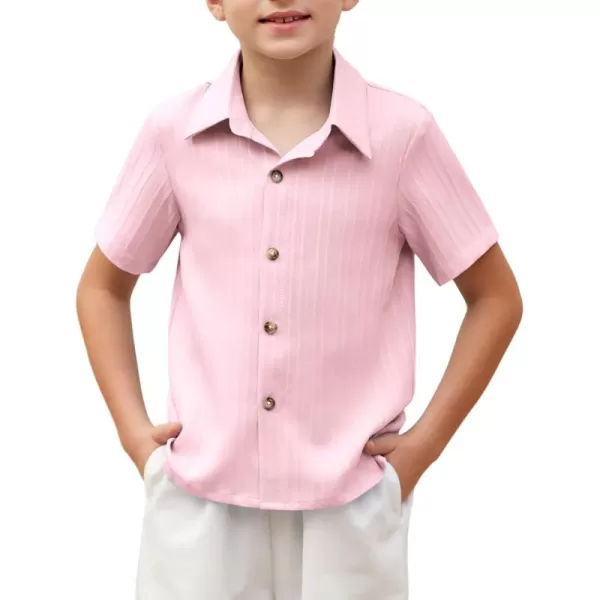 Arshiner Boys Casual Short Sleeve Button Down Shirt Collared Beach Shirt Size 3-12 Years Old