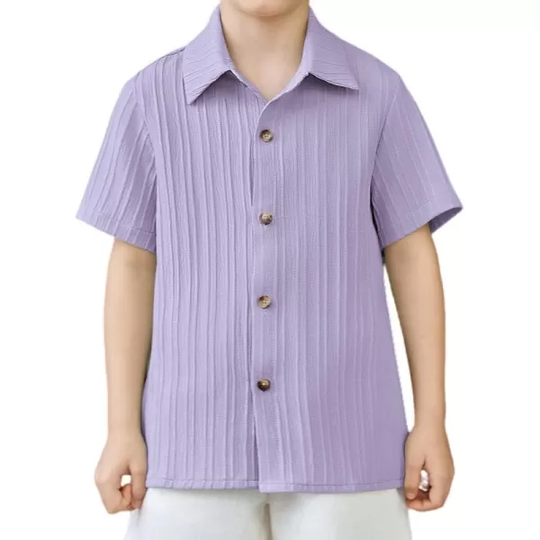 Arshiner Boys Casual Short Sleeve Button Down Shirt Collared Beach Shirt Size 3-12 Years Old