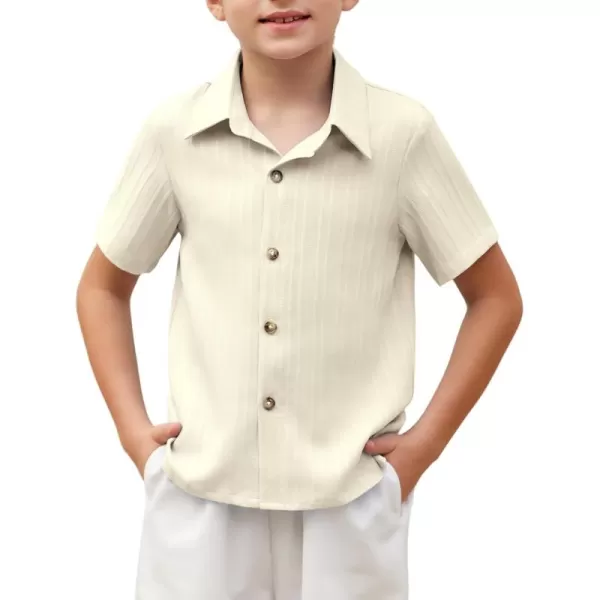 Arshiner Boys Casual Short Sleeve Button Down Shirt Collared Beach Shirt Size 3-12 Years Old