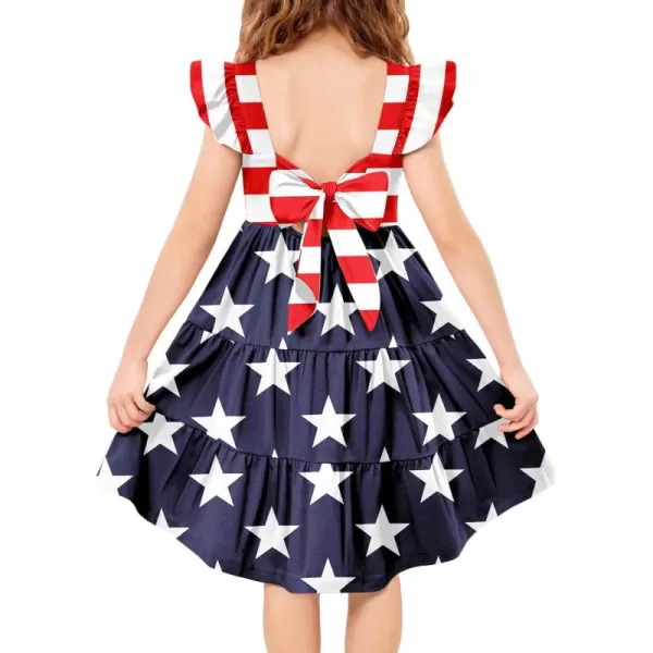 Arshiner Toddler Dress Little Girls Summer Cotton Backless High Low Hem Beach Casual Sundress with Pockets