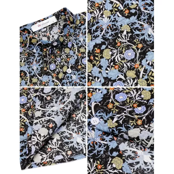 Arshiner Boy's Hawaiian Shirt Summer Tropical Button Down Shirt Short Sleeve Beach Shirt for Kids 100% Cotton Size 4-14 Years